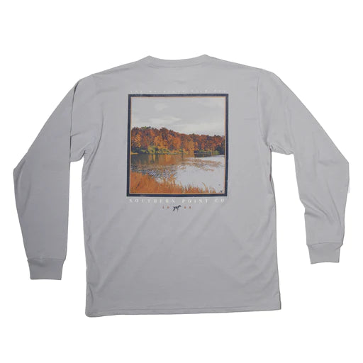 Youth Watercolor Lake Scene T-Shirt