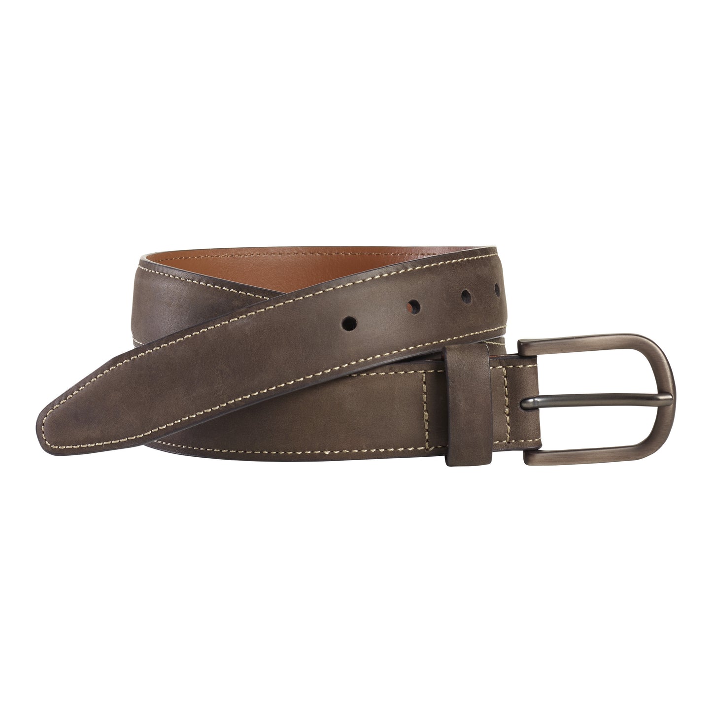 Olive Contrast Stitch Belt